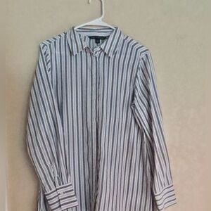 Zac & Rachel Women's Black and White Striped Blouse